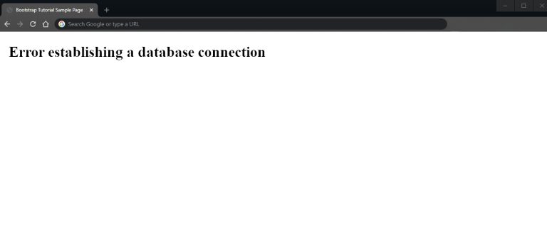 رفع خطای Error Establishing a Database Connection [در5 گام]