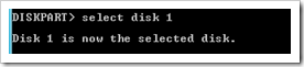Select Disk 1