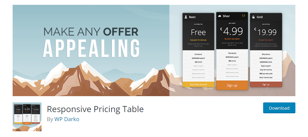 Responsive Pricing Table