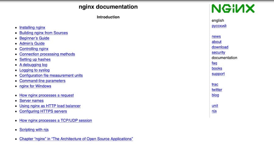 nginx docs