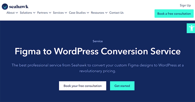 Seahawk Media فیگما to WordPress conversion