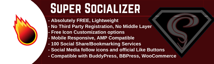 Super Socializer is one of the best WordPress comment plugins for social sharing 