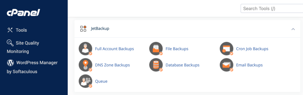 cPanel JetBackup