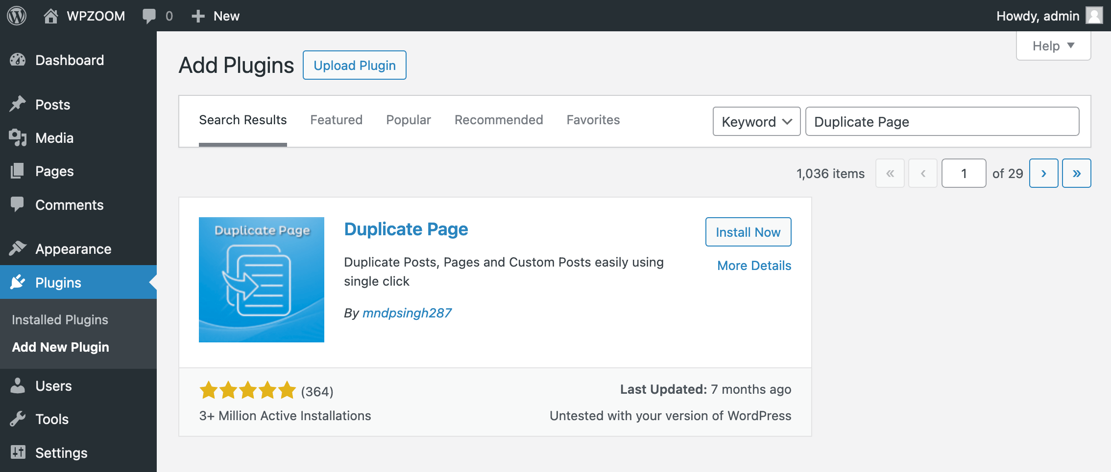 Duplicate Page plugin