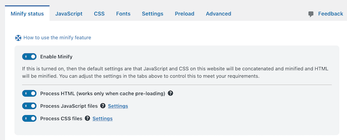 How to enable minification on your website, blog, or online store