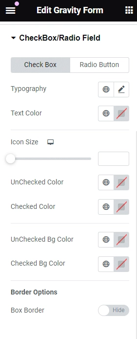 Style the radio button or how to style gravity forms in wordpress [without coding] from the plus addons for elementor