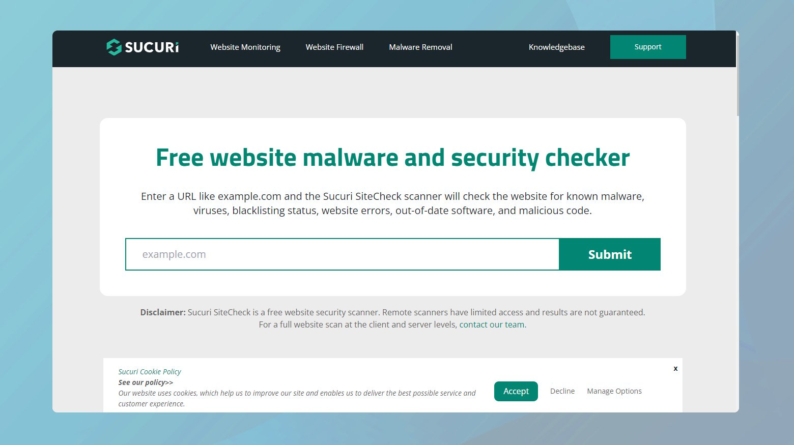 Sucuri malware monitoring