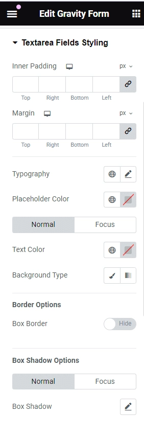 Textarea field styling how to style gravity forms in wordpress [without coding] from the plus addons for elementor