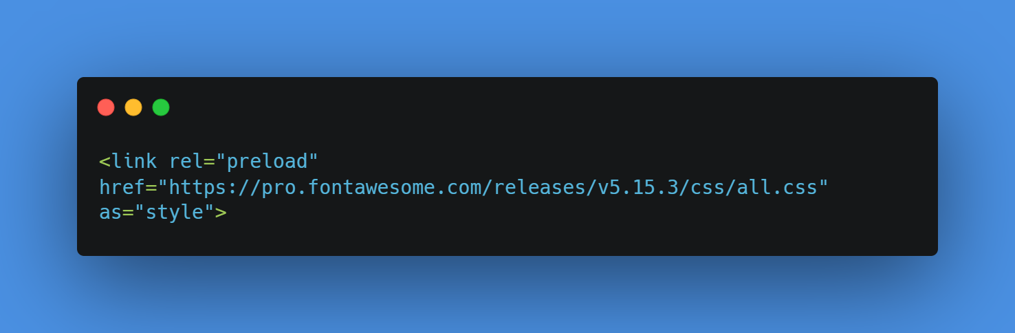 Preloading the Font Awesome CSS