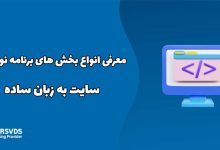 معرفی انواع بخش های برنامه نویسی سایت به زبان ساده