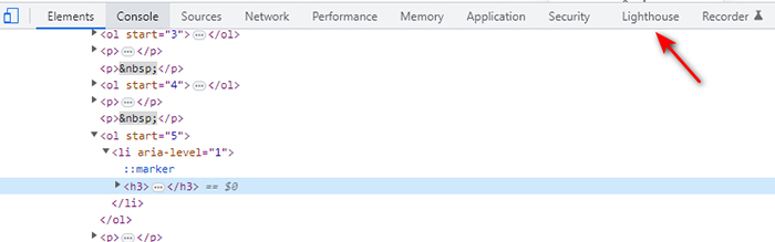 آموزش lighthouse